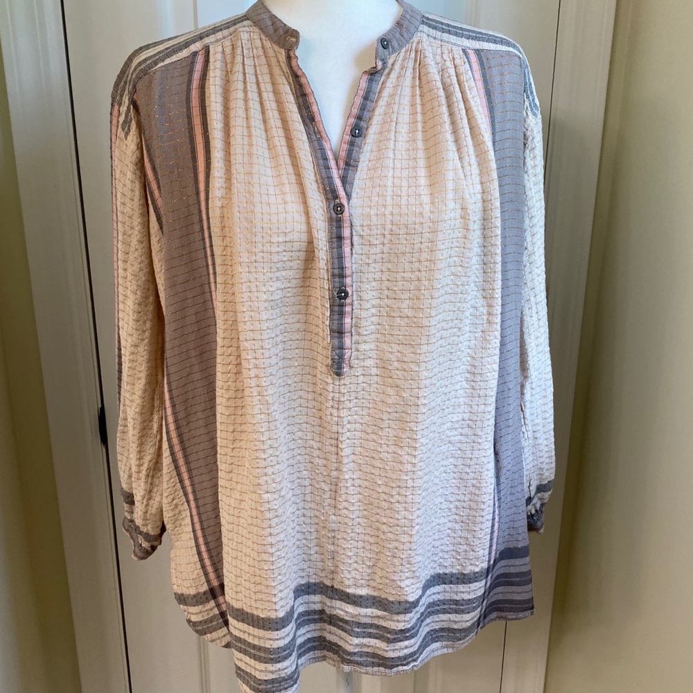Free People tunic with metallic thread XS